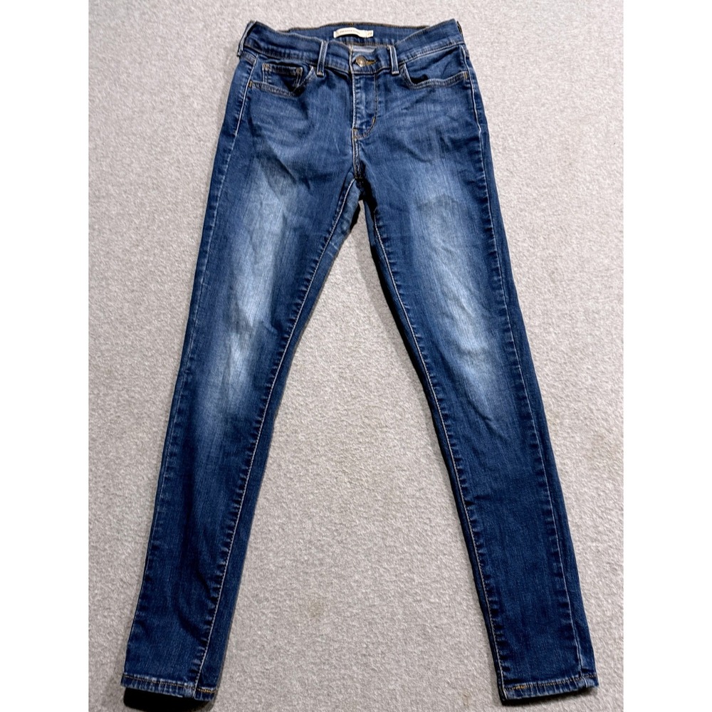 Levis 710 Super Skinny Jeans Womens 28 Medium Wash Blue Denim Mid Rise W28 L28